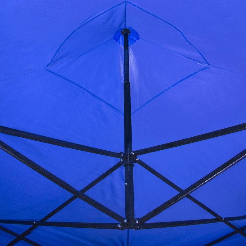 Toldo Plegable Jardimex 3x3 Paredes Antilluvia Proteccion UV Azul-1