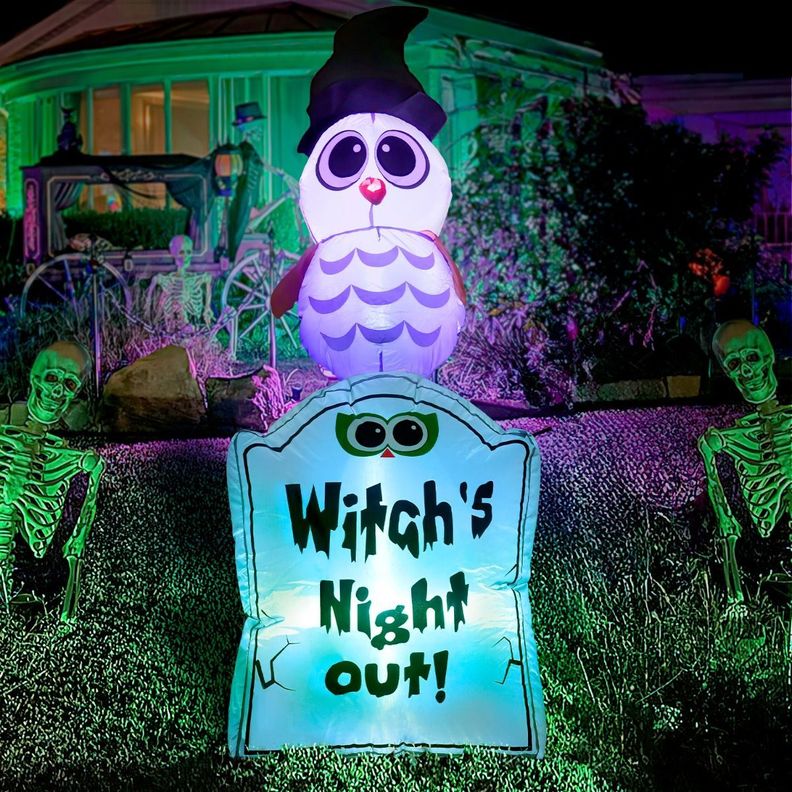 Inflable Halloween 120 Cm Tumba Fantasma Led 1.2 M-4