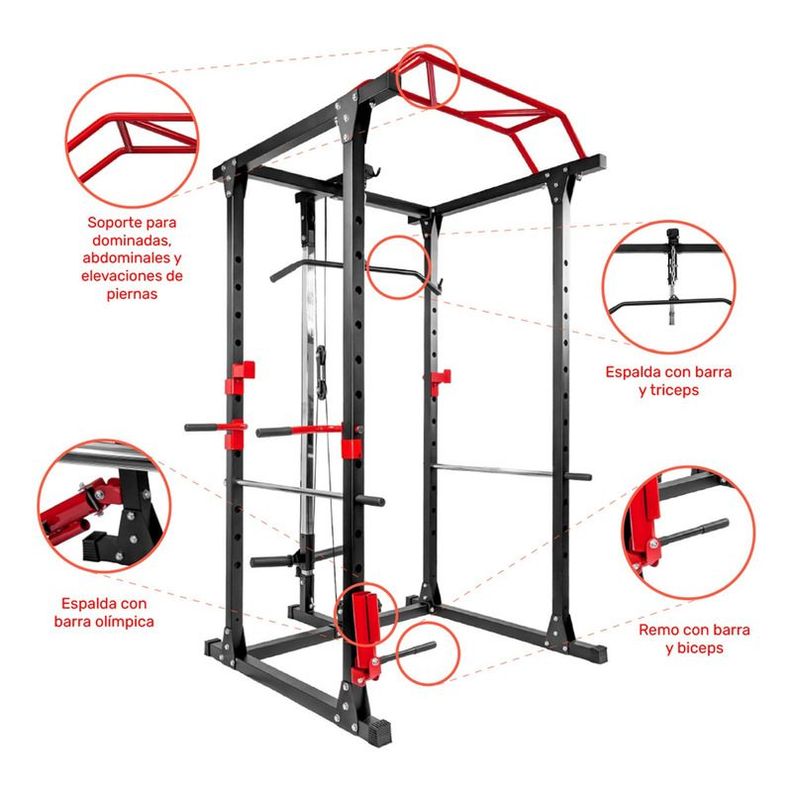 Power Rack Centurfit Multifuncional Tren Superior 9 Rutinas-1