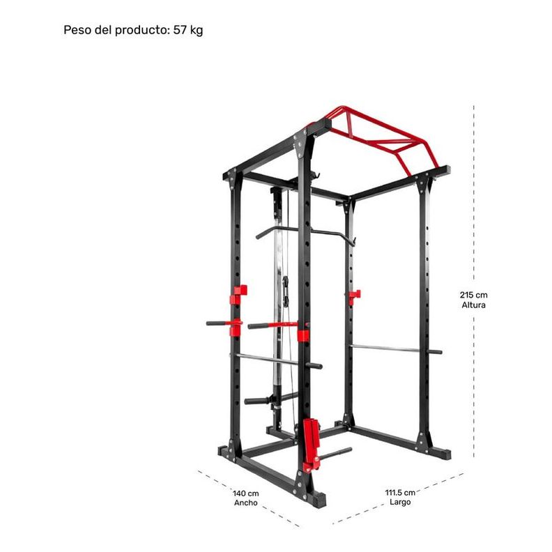 Power Rack Centurfit Multifuncional Tren Superior 9 Rutinas-6