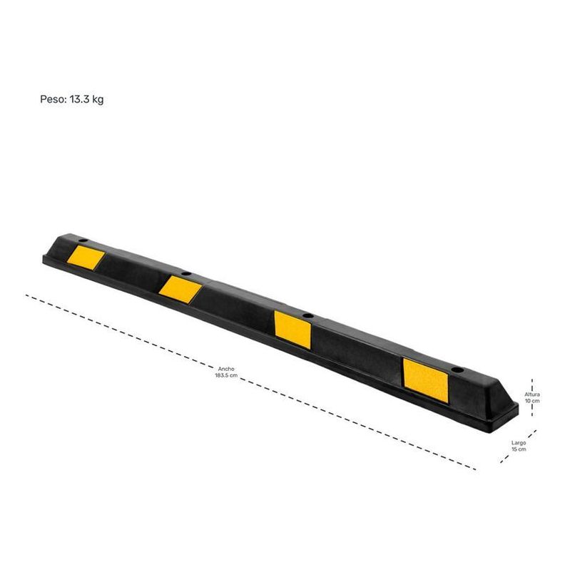 Tope Largo Estacionamiento Gutstark Rudo Antireflejante 1.8m-5