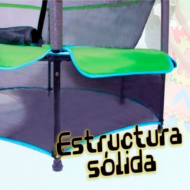 Trampolin Brincolin Infantil Tumbling Juego verde-2