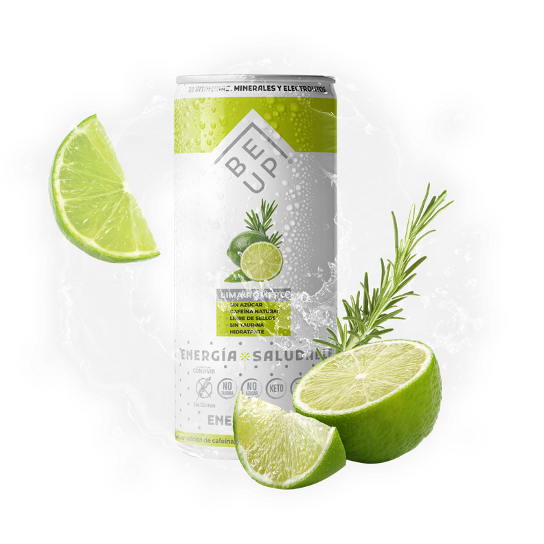 BEBIDA ENERGÉTICA SALUDABLE, BE UP, LIMA ROMERO, 24 PACK, SIN AZÚCAR, ZERO, SIN GLUTEN, KETO-2