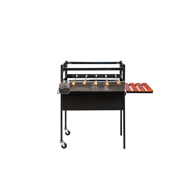 Parrilla con Motor Alcázar + encendedor de carbon + parrilla enlozada-0
