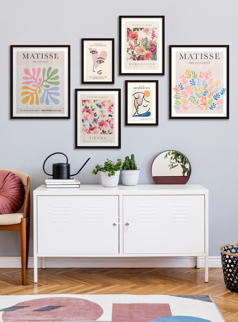 Galería de pared 6 cuadros Matisse-Flower-1