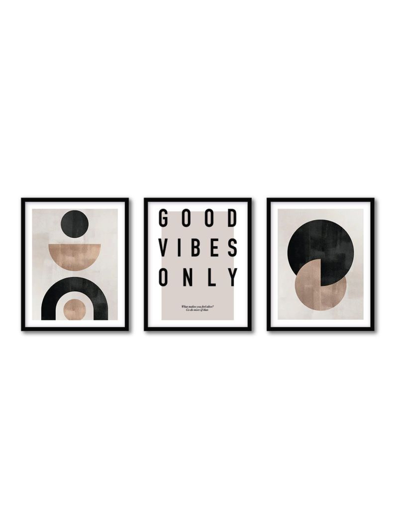 Set de 3 cuadros Good Vibes Only-0