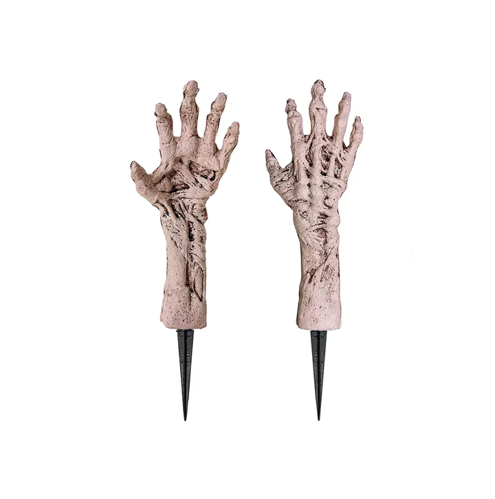 Adornos Estacas Brazos Zombies 47 Cm Decoración Halloween-0