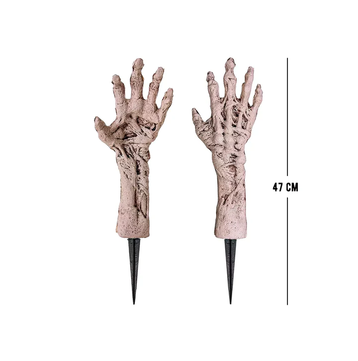 Adornos Estacas Brazos Zombies 47 Cm Decoración Halloween-2