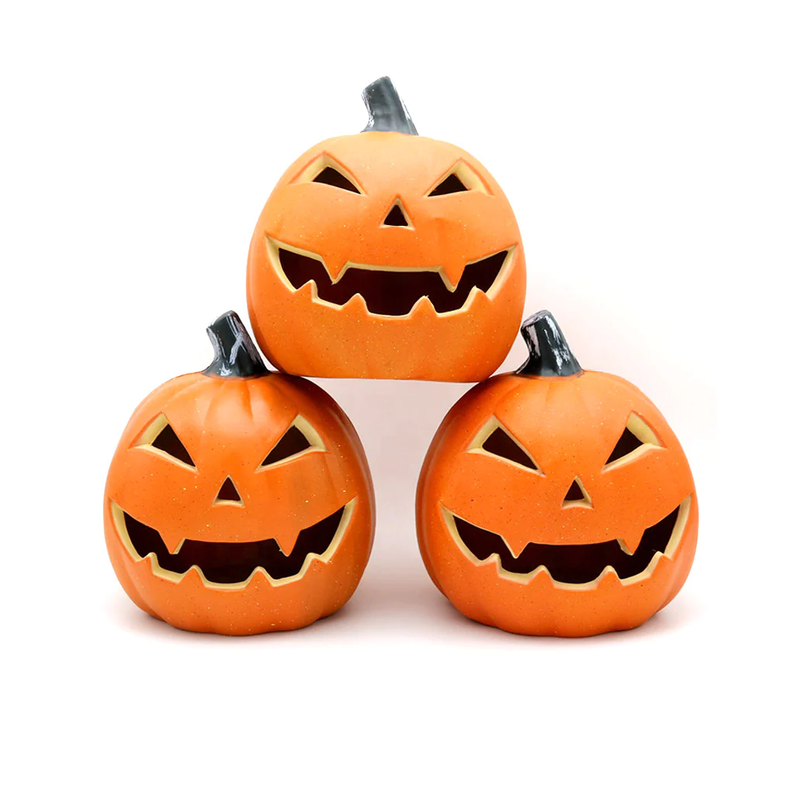 Calabaza Con Luz Led 23 X 22 Cm Decoración Halloween-1