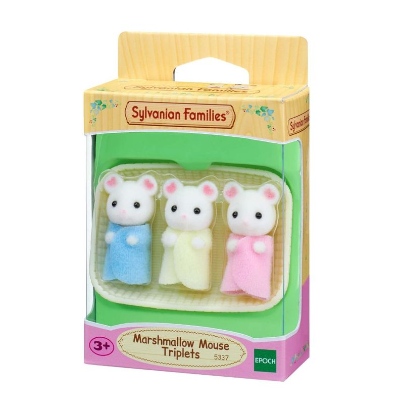 Marshmallow Mouse Triplets 5337 Sylvanian Families Juguete-0