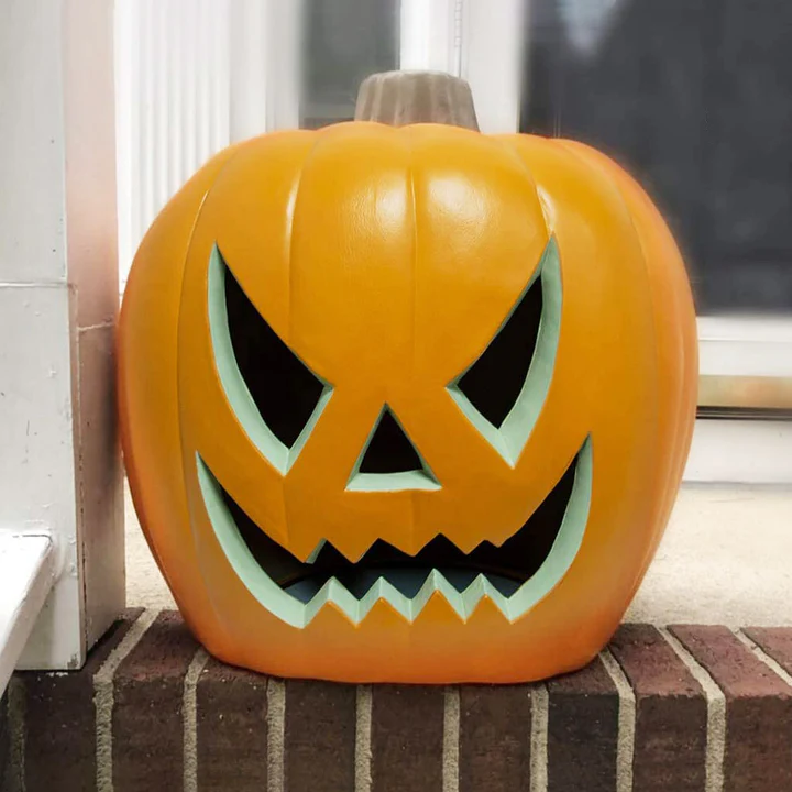 Calabaza Gigante 50x48cm Con Luz Led Deco Halloween F&m-1