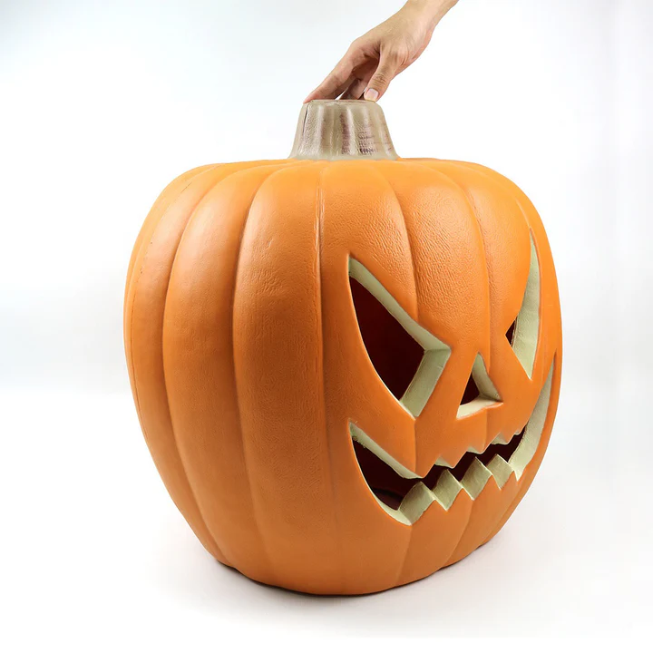 Calabaza Gigante 50x48cm Con Luz Led Deco Halloween F&m-2