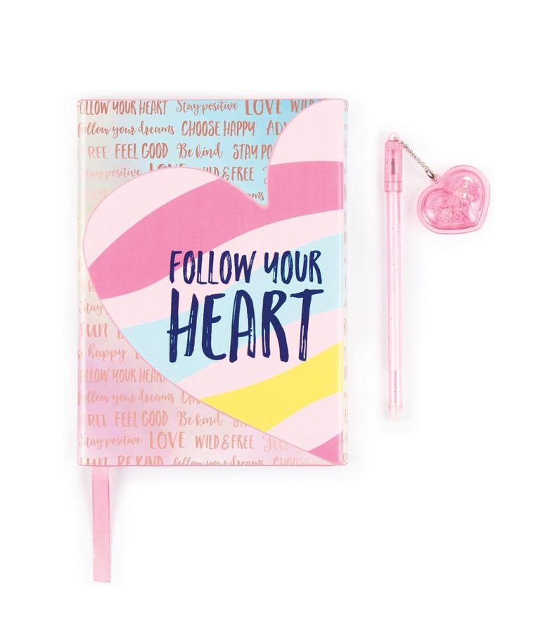 Libreta Rosada Cuaderno Make It Real Con Lapiz Para Ni a