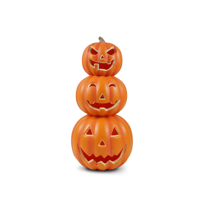 Calabaza Con Luz Led 36x17cm Decoracion Halloween F&m