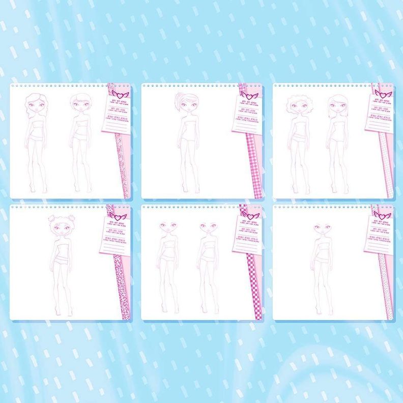 Set para dibujar diseños moda niña Fashion Angels-5