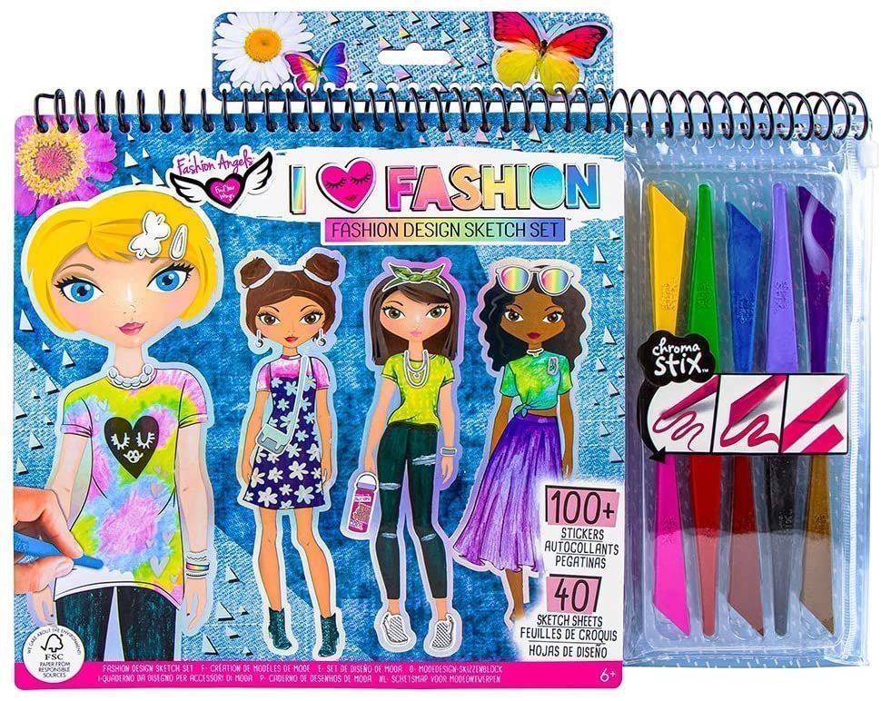 Set para dibujar diseños moda niña Fashion Angels-1