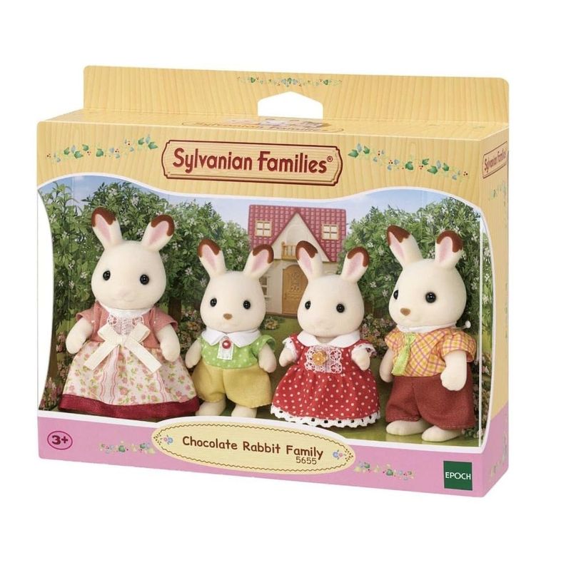 Sylvanian Families 5655 Familia Conejo Chocolate Juguete-0