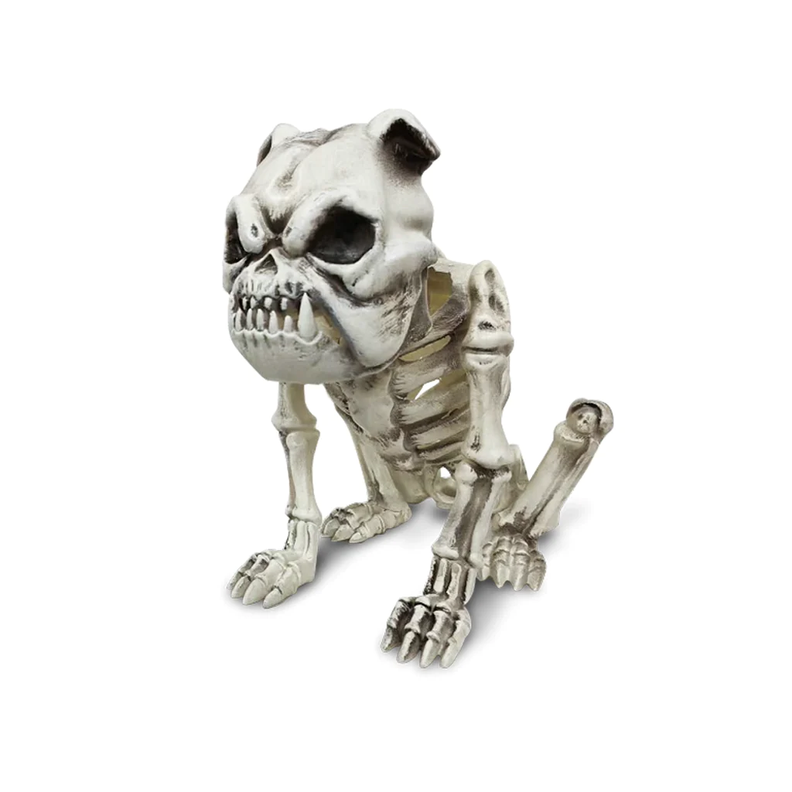 Esqueleto De Perro Bulldog 27X26CM Decoracion Halloween-1
