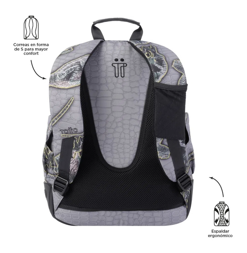 Mochila Escolar Dinosaurios Para Niño Niñas Crayoles -3