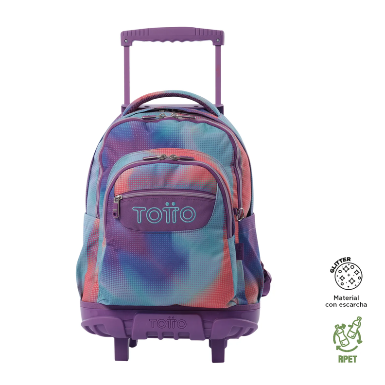 Mochila Con Ruedas Escolar Totto Rue Bomper Ni os as Lila