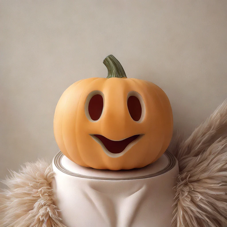 Calabaza Con Luz Led 23x22cm Decoración Halloween-1