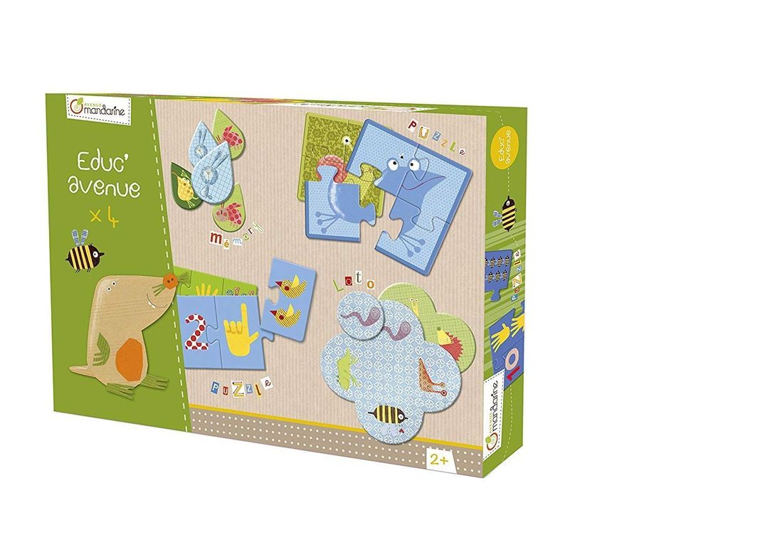 Caja 4 juegos puzzle memorice y loto -4