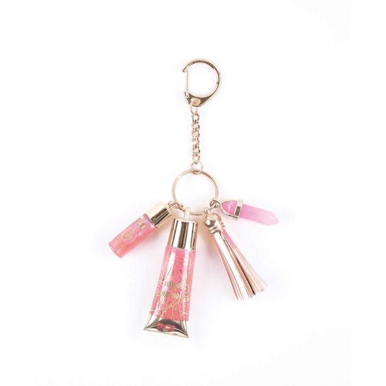 Llavero Dorado Con Balsamo Labial Gloss Niñas Make It Real-4