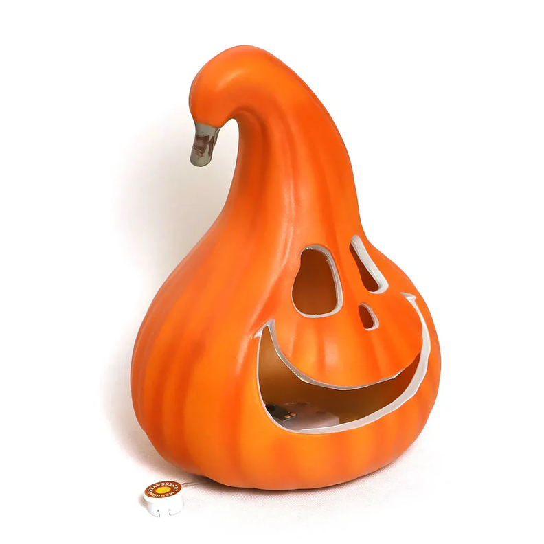Calabaza Con Luz Led 30x23cm Decoración Halloween F&m-1
