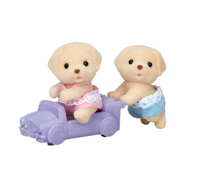 Yellow Perro Labrador Gemelos Sylvanian Families Juguete Agregar a favoritos-0