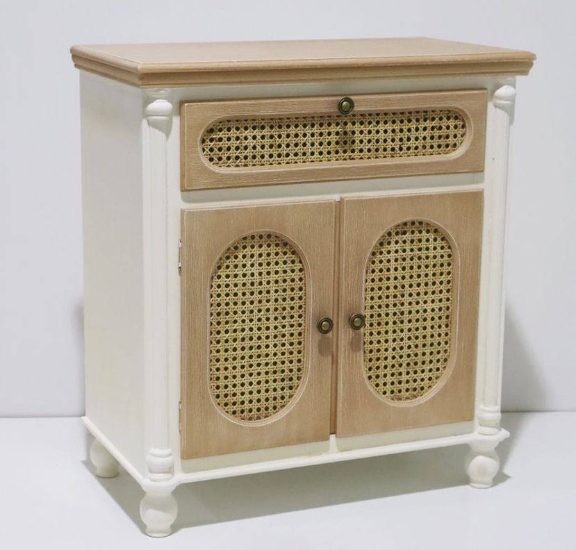 Mueble Cómoda Lateral Con Junco