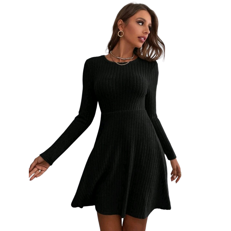 Vestido Casual Para Otoño Invierno Bucaneras, Tallas Plus I035-1