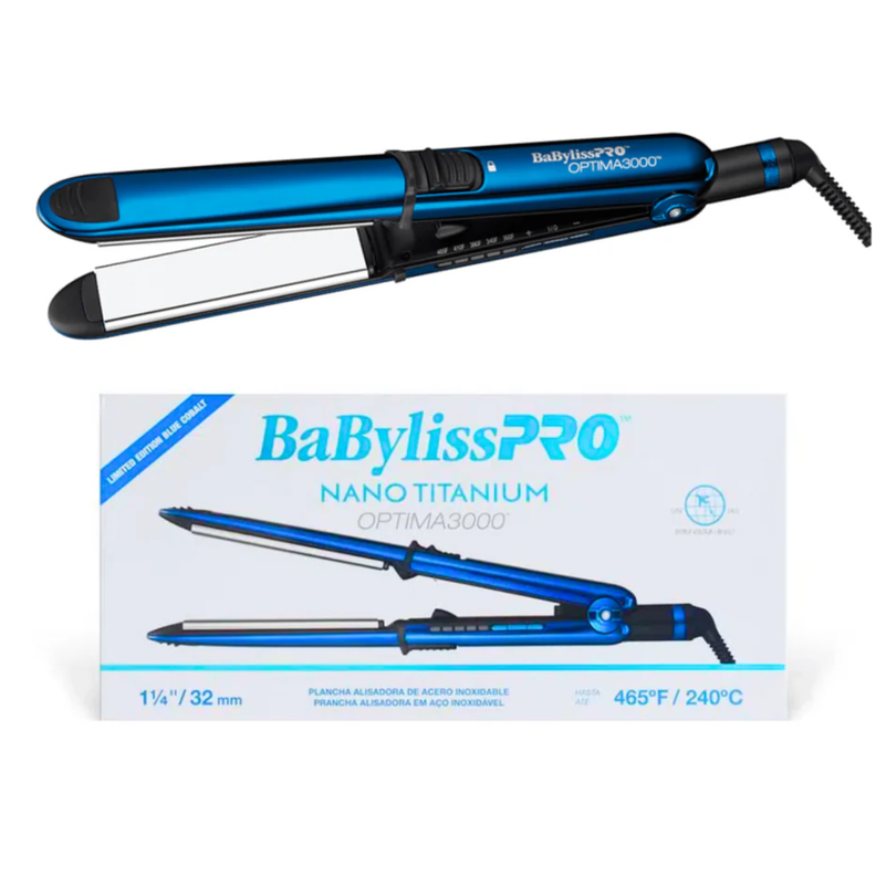 Plancha De Pelo Babyliss Pro Optima 3000 32MM Azul 465F-2