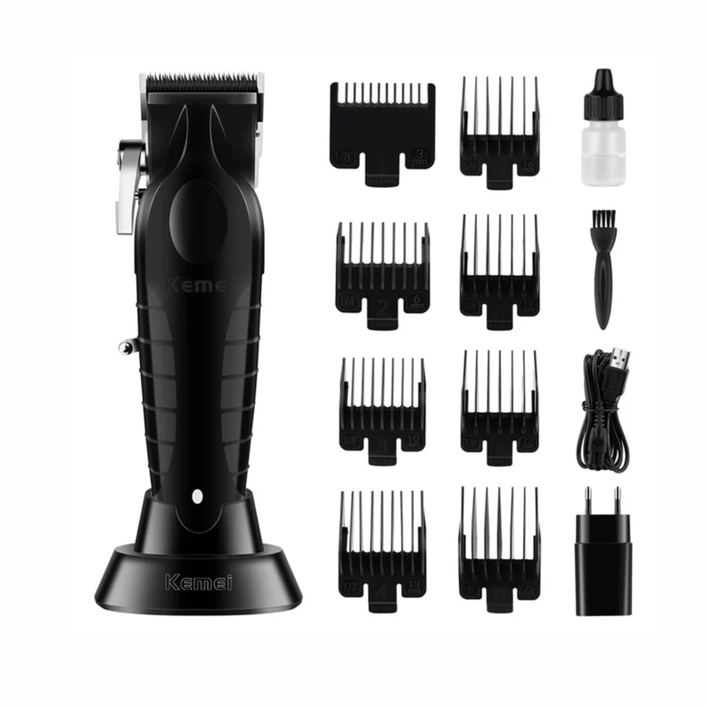 Combo Kemei Profesional de Cortadora KM 2296 y Patillera KM 2299-1