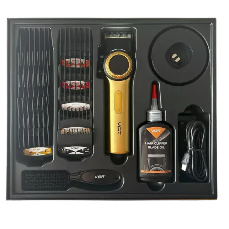 Máquina Cortapelo VGR001 Clipper Profesional Alta Potencia Color Dorado-1