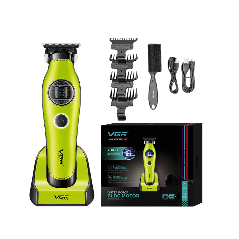 Patillera Profesional VGR V 880T con Motor BLDC 7200RPM Verde