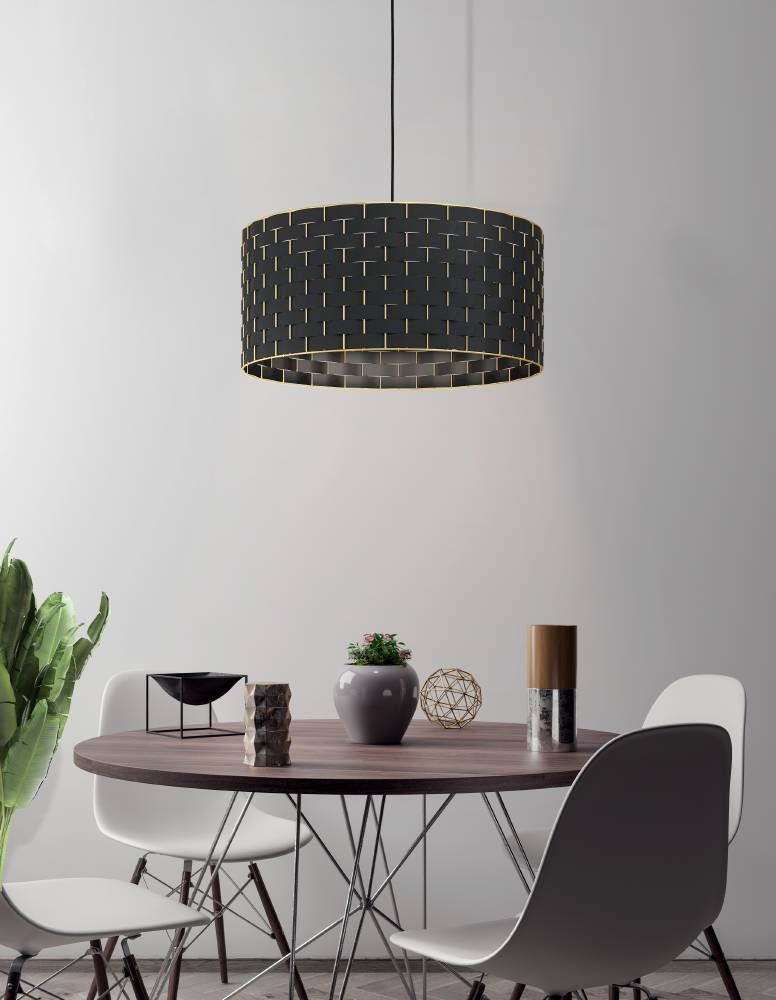 LAMPARA COLGANTE MARASALES ACERO NEGRO E27 1X40W IP20 COD.99525-1