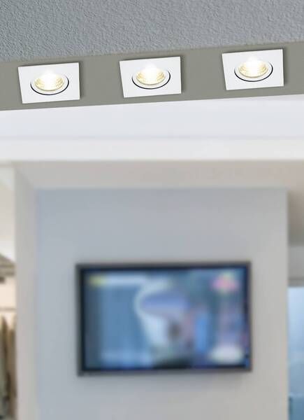 Foco Embutido Saliceto Blanco 88X88 led incluida cod.98302-1
