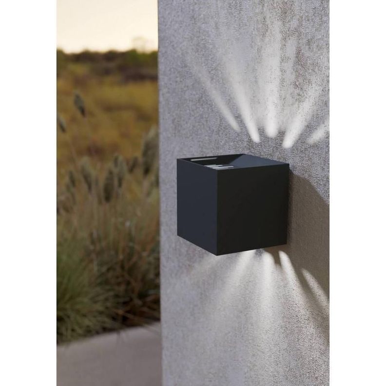 Lampara Aplique Exterior Calpino Aluminio Led incluida 2X3w IP54 Cod.900445-1