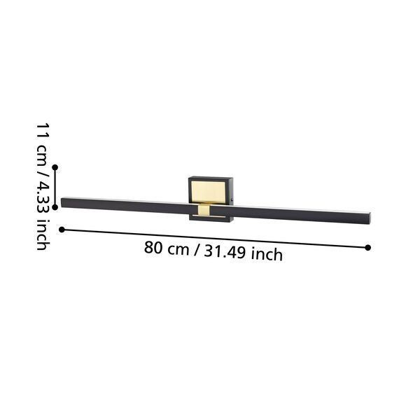 Lámpara Aplique Peguera Acero Led incluida 1X18W IP44 Cod.900929-4