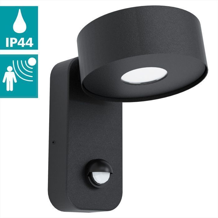 APLIQUE PARED PALOSCO ACERO NEGRO LED INCLUIDA 6W IP44 COD. 98738-2