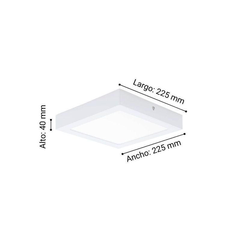 Foco Sobrepuesto Fueva metal Blanco Led incluida 16W Cod.94077-2