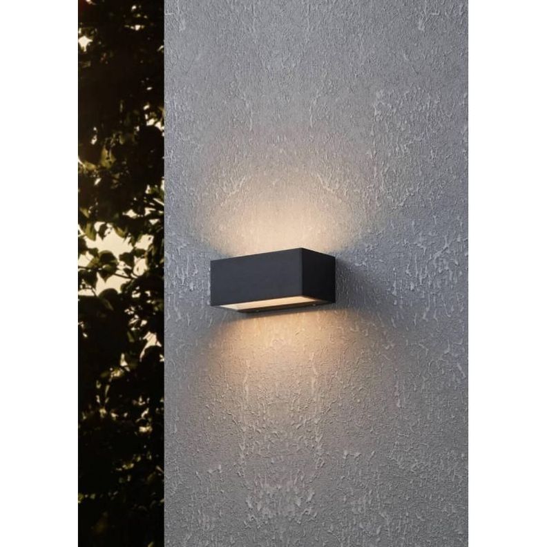 Lampara Aplique Spongano Exterior Aluminio Negro LED incluido 2X5w IP65 Cod.900885-1