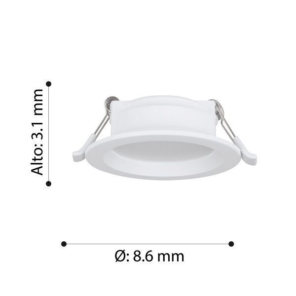 Foco Embutido Idun Acrilico Led 4w IP20 Cod.74102-2