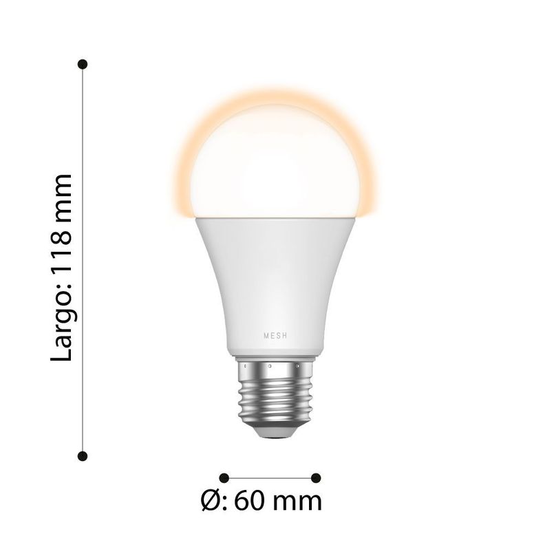 Ampolleta Acrilico deco led 9W E27 A60 cod.11684-5