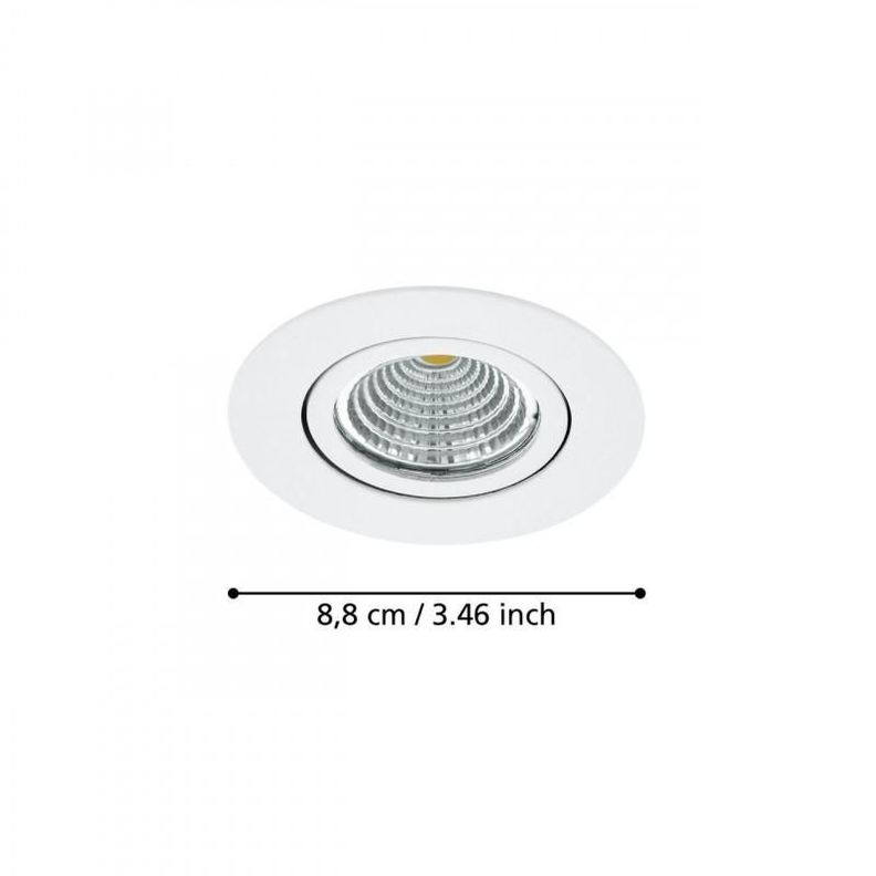 Foco Embutido Saliceto Blanco 88X88 led incluida IP20 cod.98301-3