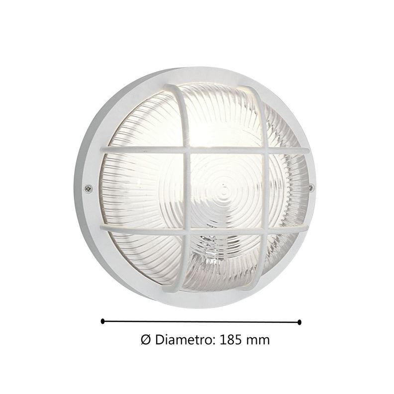LAMPARA DE TECHO ANOLA TORTUGA ACRILICO BLANCO EXTERIOR 1X40W E27 COD.88807-2