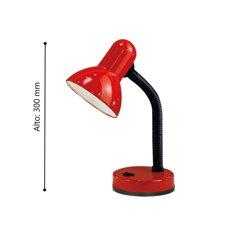 Lámpara Escritorio Basic Rojo E27 1X40W COD.9230-2
