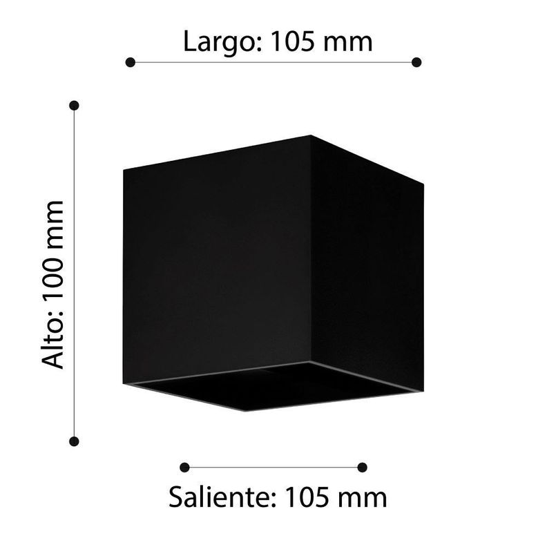 Aplique exterior Barcarola acrilico negro IP44 Cod74024-2