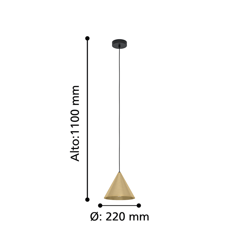 LAMPARA DE COLGAR NARICES NEGRO E27 1X40W-1