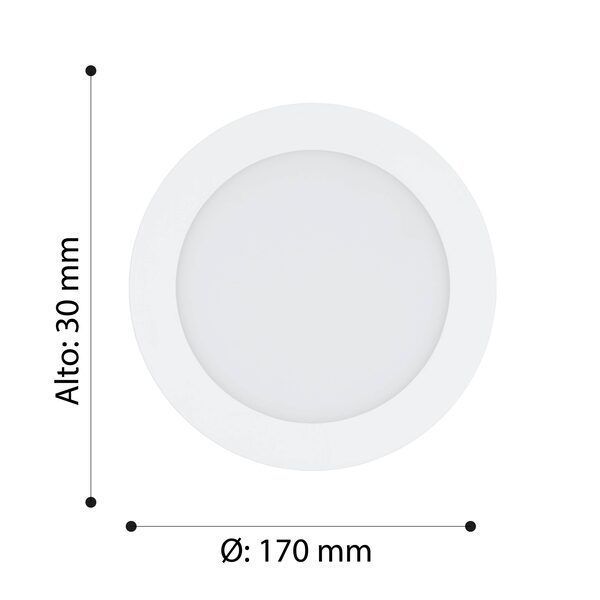 Foco Embutido Led Fueva 1 Pro Blanco Dm170 Luz Cálida Cod.64612-2